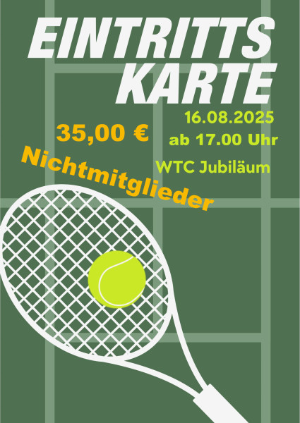 NICHTMitglieder-Eintrittskarte Jubiläumsfeier 16.08.2025